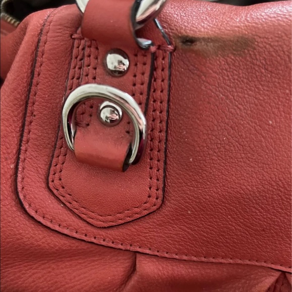 Burnt Orange Coach Leather Convertible Satchel - Picture 5 of 7